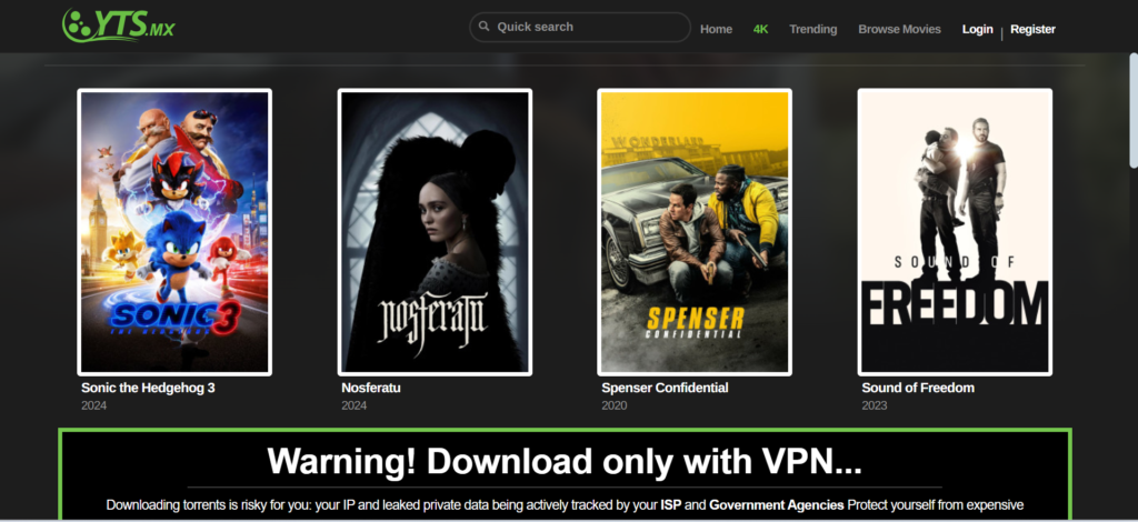 Yify | Spacemov: Watch Best Free Movies & TV Shows in 2025
