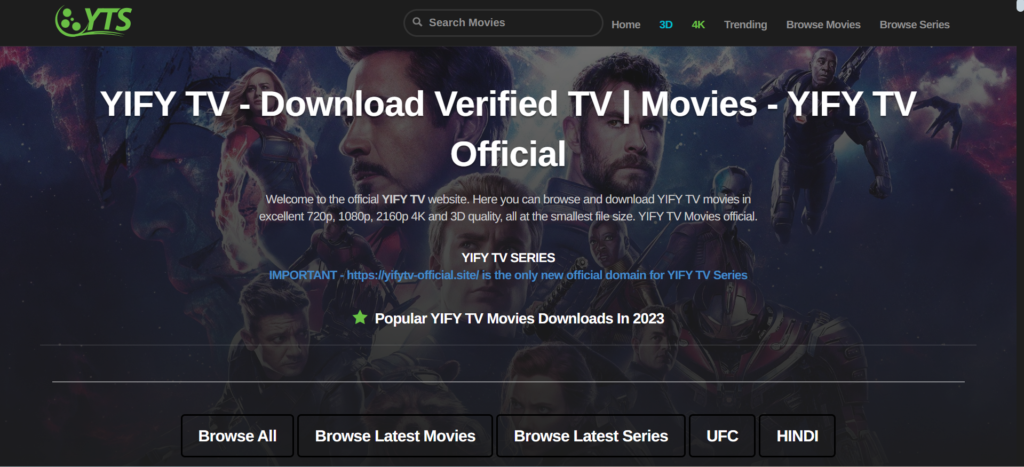 YIFY TV | GoMovies: The Best Free Streaming Site Right Now (2025)
