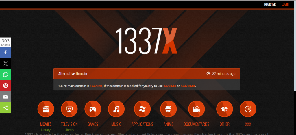 1337x | The 17 Best Torrent Sites for TV Shows Right Now (2025)