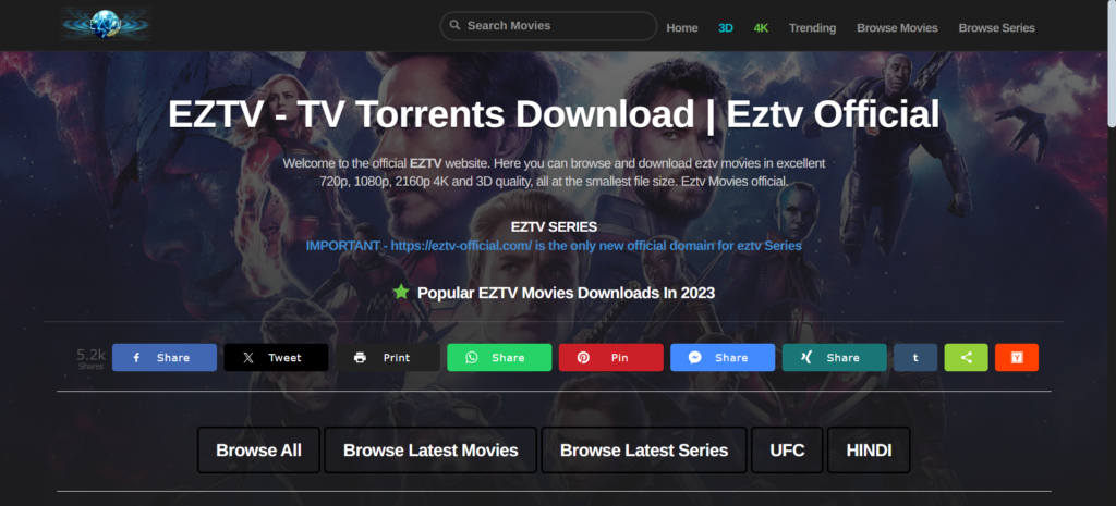 EZTV | The 17 Best Torrent Sites for TV Shows Right Now (2025)