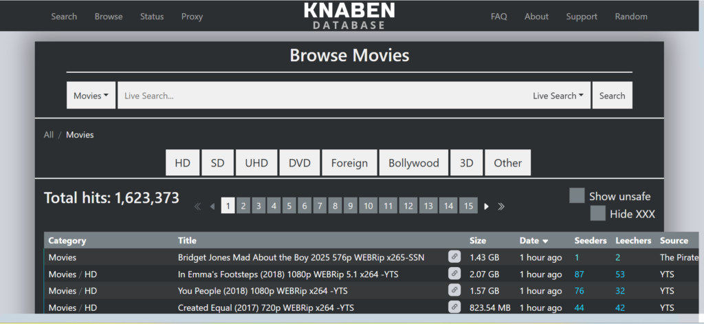 Knaben | The 17 Best Torrent Sites for TV Shows Right Now (2025)