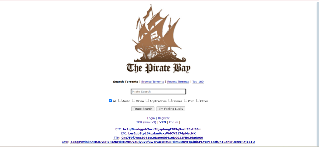 The Pirate Bay | 25 Best Anime Torrent Sites in 2025 | Trendalize