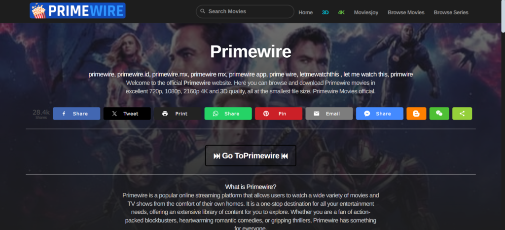 PrimeWire | 123 Movies: Best Free Streaming Sites for Movies (2025)