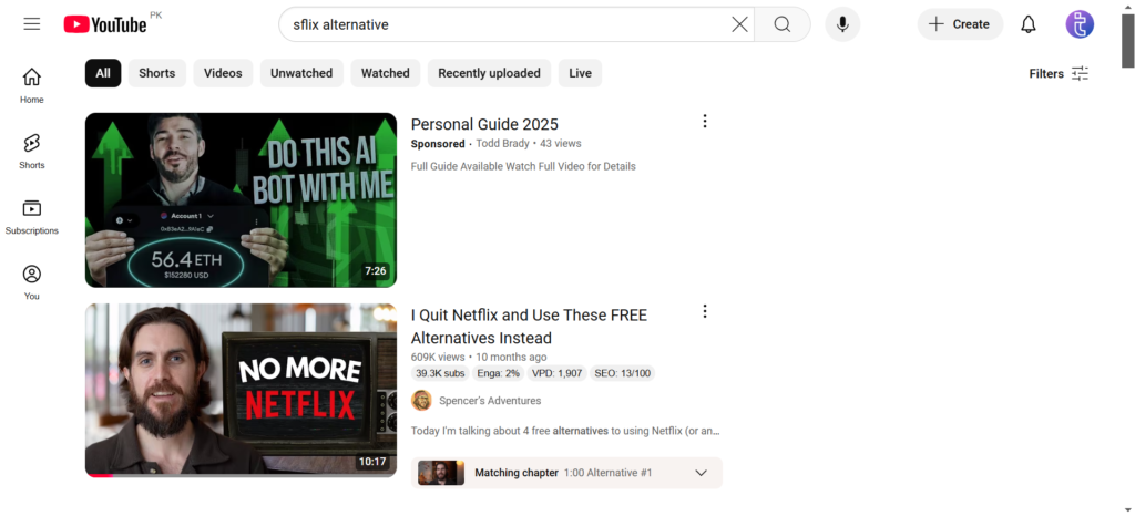YouTube | The 17 Best Free SFlix Alternatives in 2025 (Tested & Working)