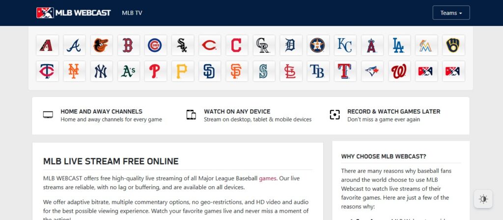 MLB WEBCAST